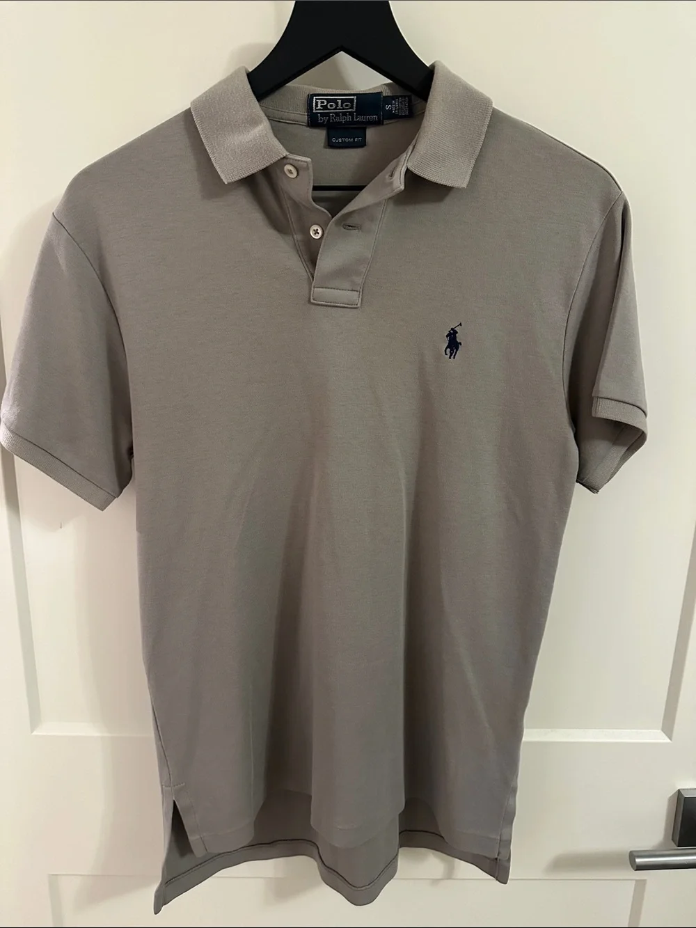 Polo by Ralph Lauren Men’s Taupe Polo with Navy Pony